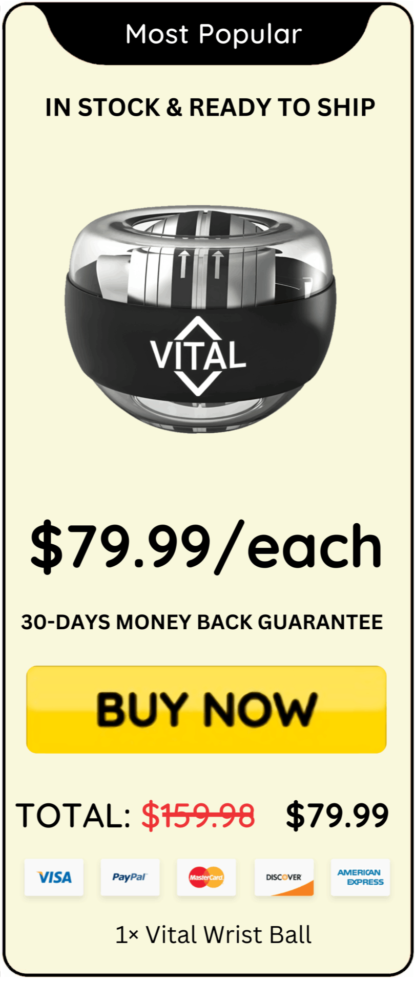 Vital Wrist Ball offer price 